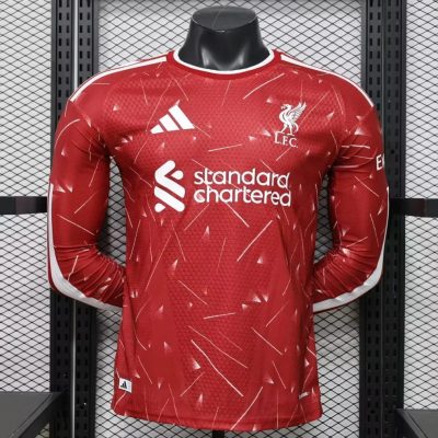 26/27 Liverpool Home Long Sleeve Player Version Soccer Jersey