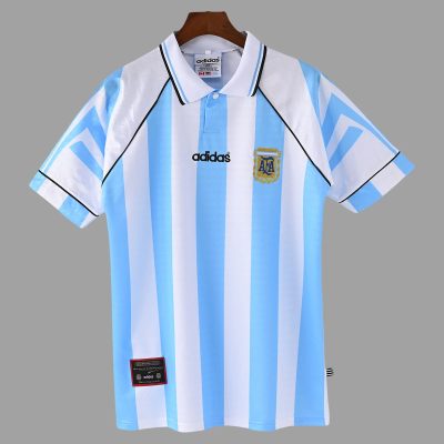 1997 Argentina Home Retro Soccer Jersey