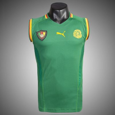 2002 Cameroon Home Sleeveless Retro Soccer Jersey