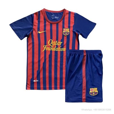 944/11/12 Barcelona Home Kids Retro Soccer Jersey Size 16-28