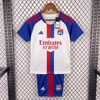 26/27 Lyon Home Kids Soccer Jersey