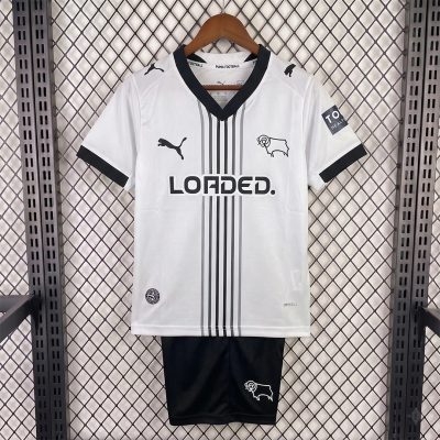 26/27 Derby County Home Kids Soccer Jersey