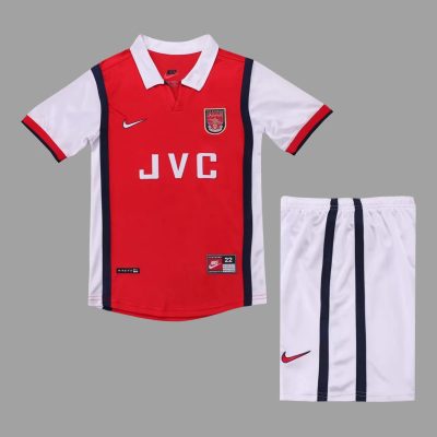 98/99 Arsenal Home Kids Retro Soccer Jersey Size 16-28